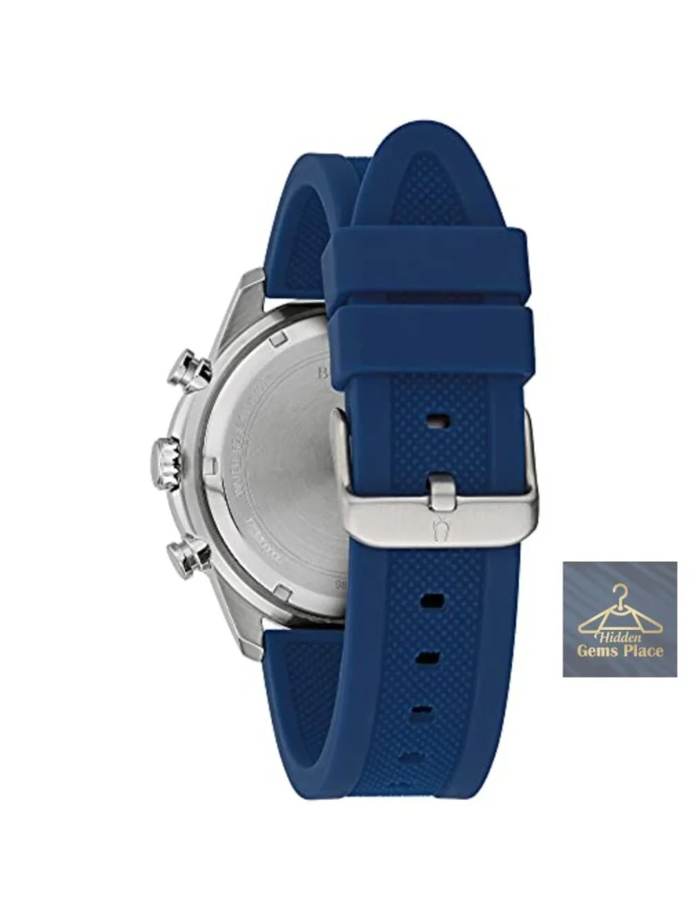 Men's Sport Chronograph Quartz Watch with Silicone Strap, 44mm, Water